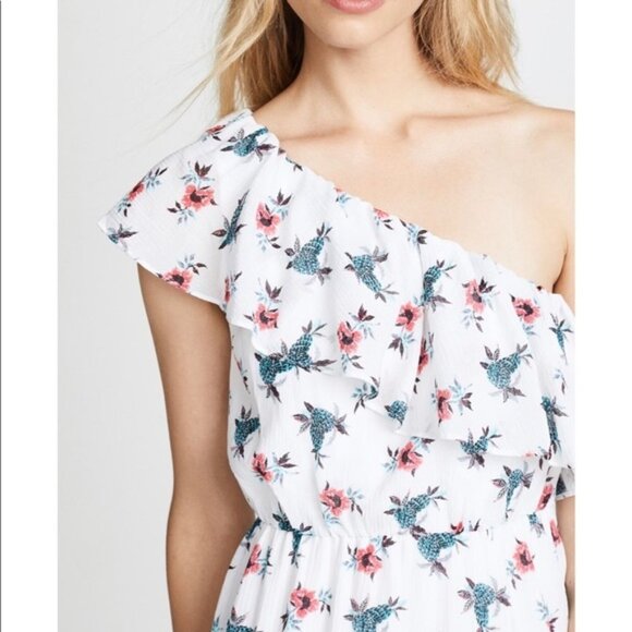 Club Monaco Kellbee Dress Maxi One Shoulder Pineapple Tropical NWT - Picture 3 of 14